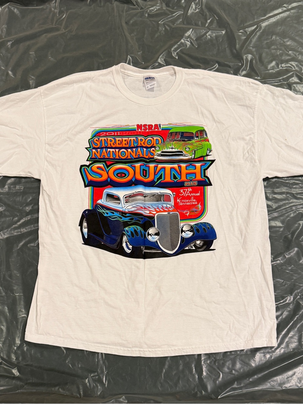 2011 Street Rod Nationals South Plus white tee
